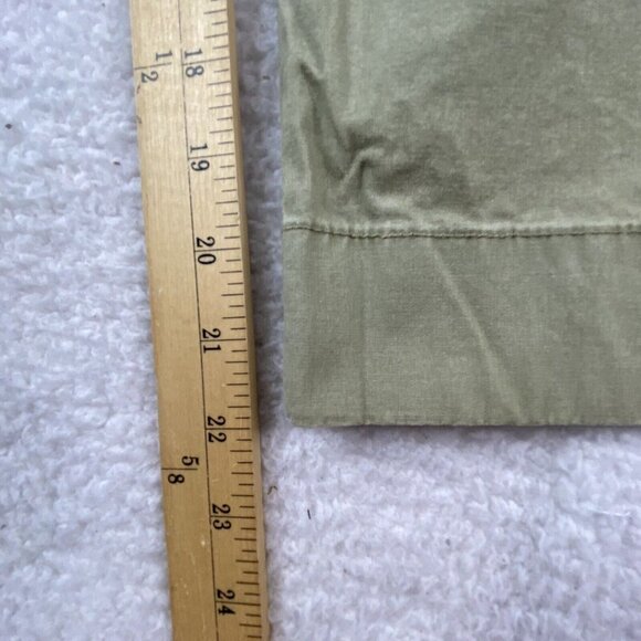 Bandolino Blu Pants Womens 8 Green Straight Crop High‎ Rise Stretch Dbl Button - Picture 11 of 15